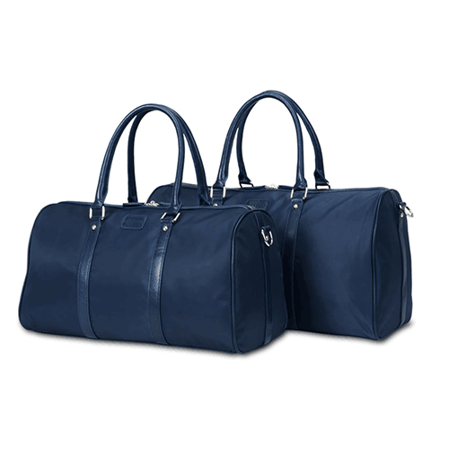 Custom Large Travel Bag Women's Nylon Leather Trim Handbag For work 7
