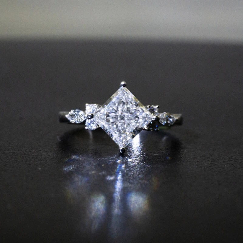 1.76CT Princess Cut Lab grown Diamond 18K Ring IGI GRC, Stunning Sparkle, Ideal for Engagement & Daily Wear 1
