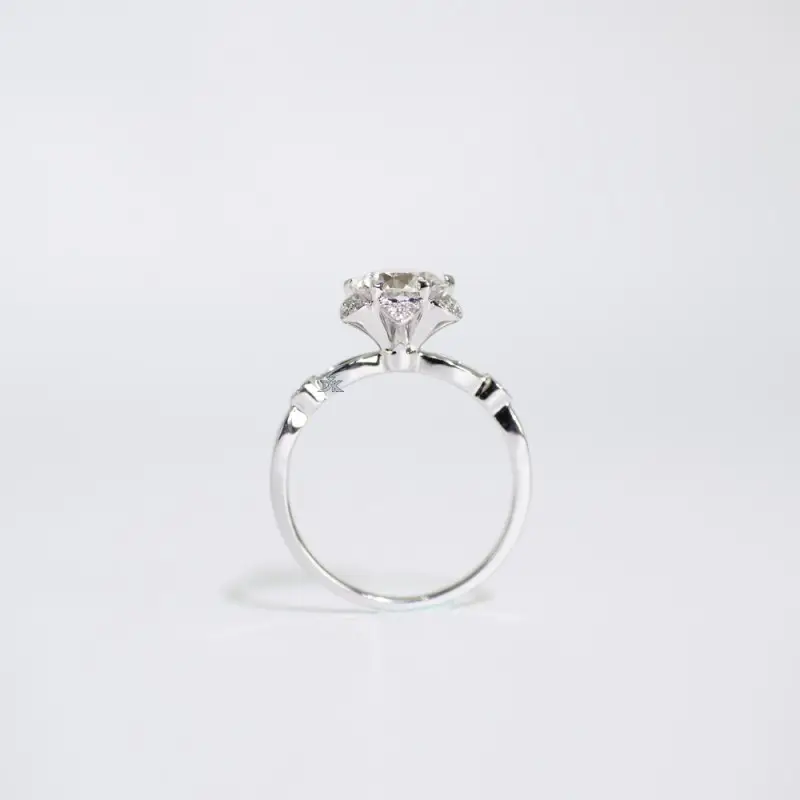 Oval Lab Grown Engagement Ring by DKL Jewelry 3