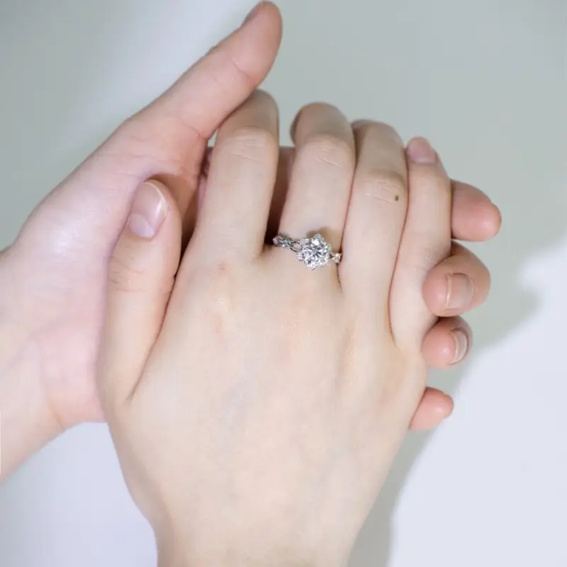 Oval Lab Grown Engagement Ring by DKL Jewelry 5