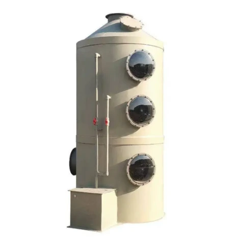 Chemical Spray Tower Air Scrubber 7000mm Height for VOC Removal 1