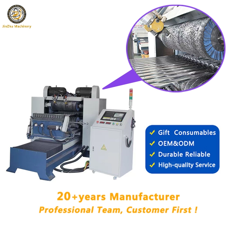 Jinzhu Double Sided Polishing Stainless Steel Shiny Aluminum square Round Pipe Copper Rod bar Polishing Machine 1