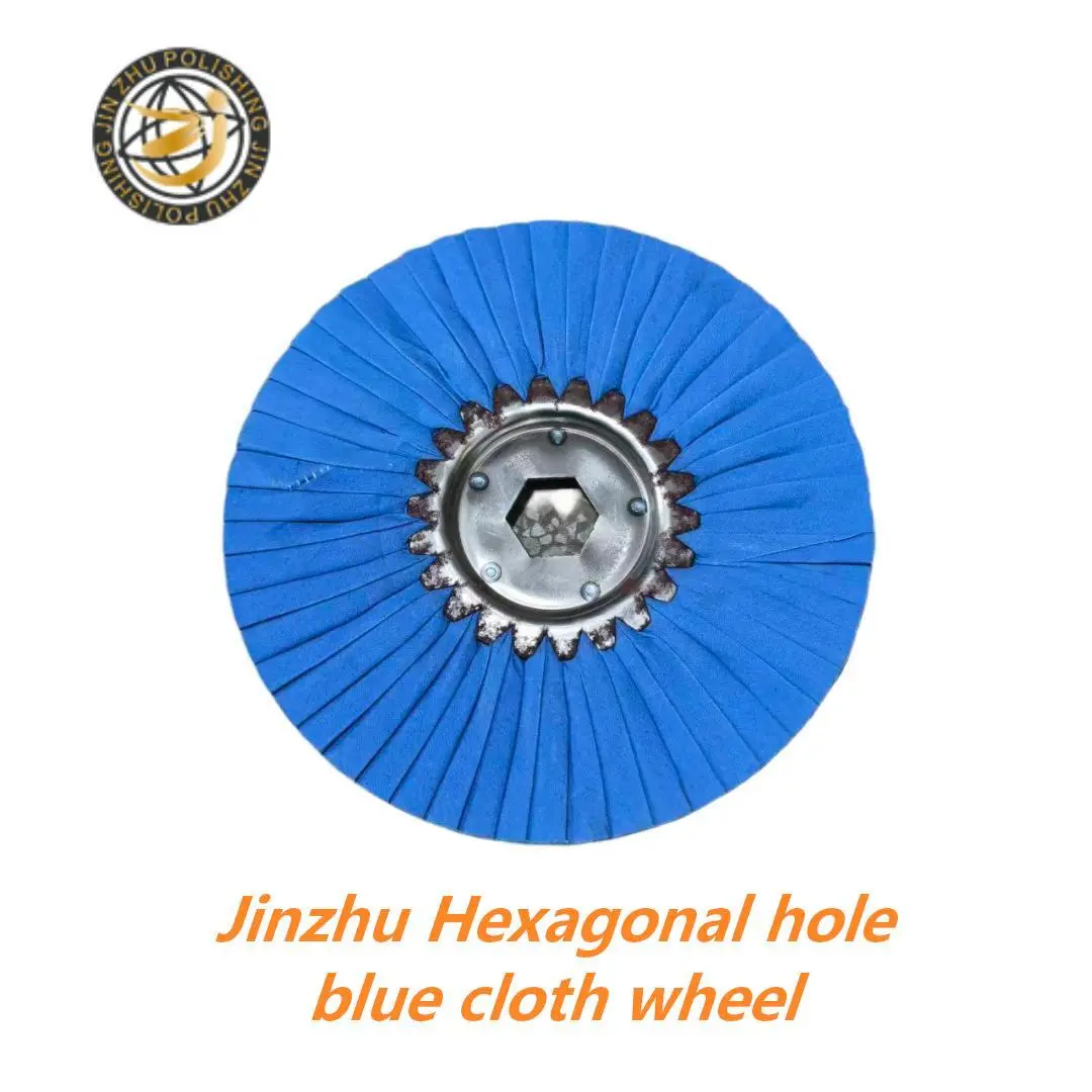 Blue Polishing Cotton Abrasive Wheels 10mm OEM Medium Hardness for Metal Surface Grinding Buffing Polishing Stainless Steel 1