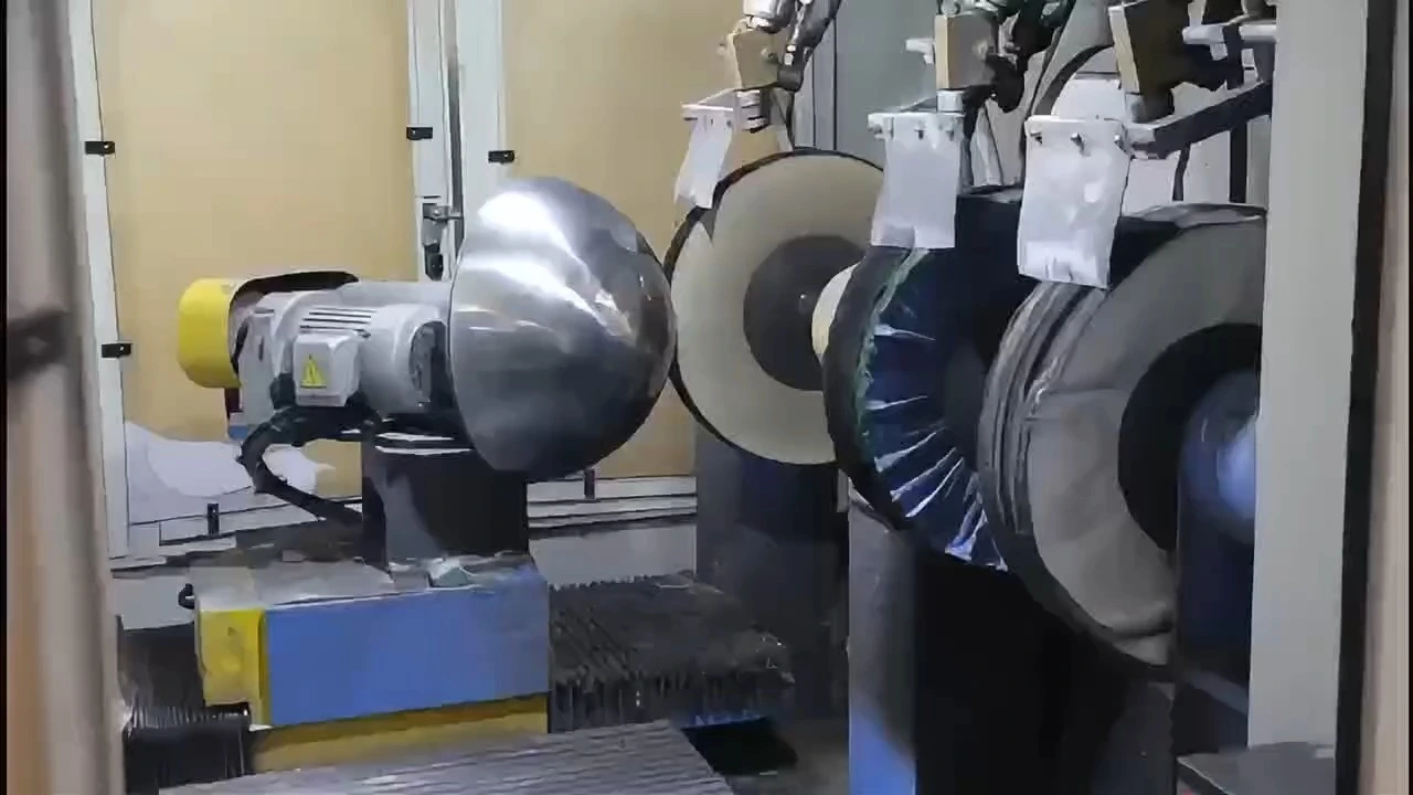 CNC Automatic External Polishing Machine with Gearbox Motor for Stainless Steel Cookware-Pot Bowl Basin Surface Finisher 27kW 1