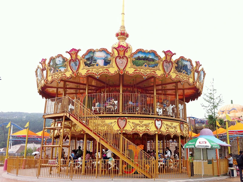Double Deck Carousel 
Merry Go Round Horses Ride DW-88A 1
