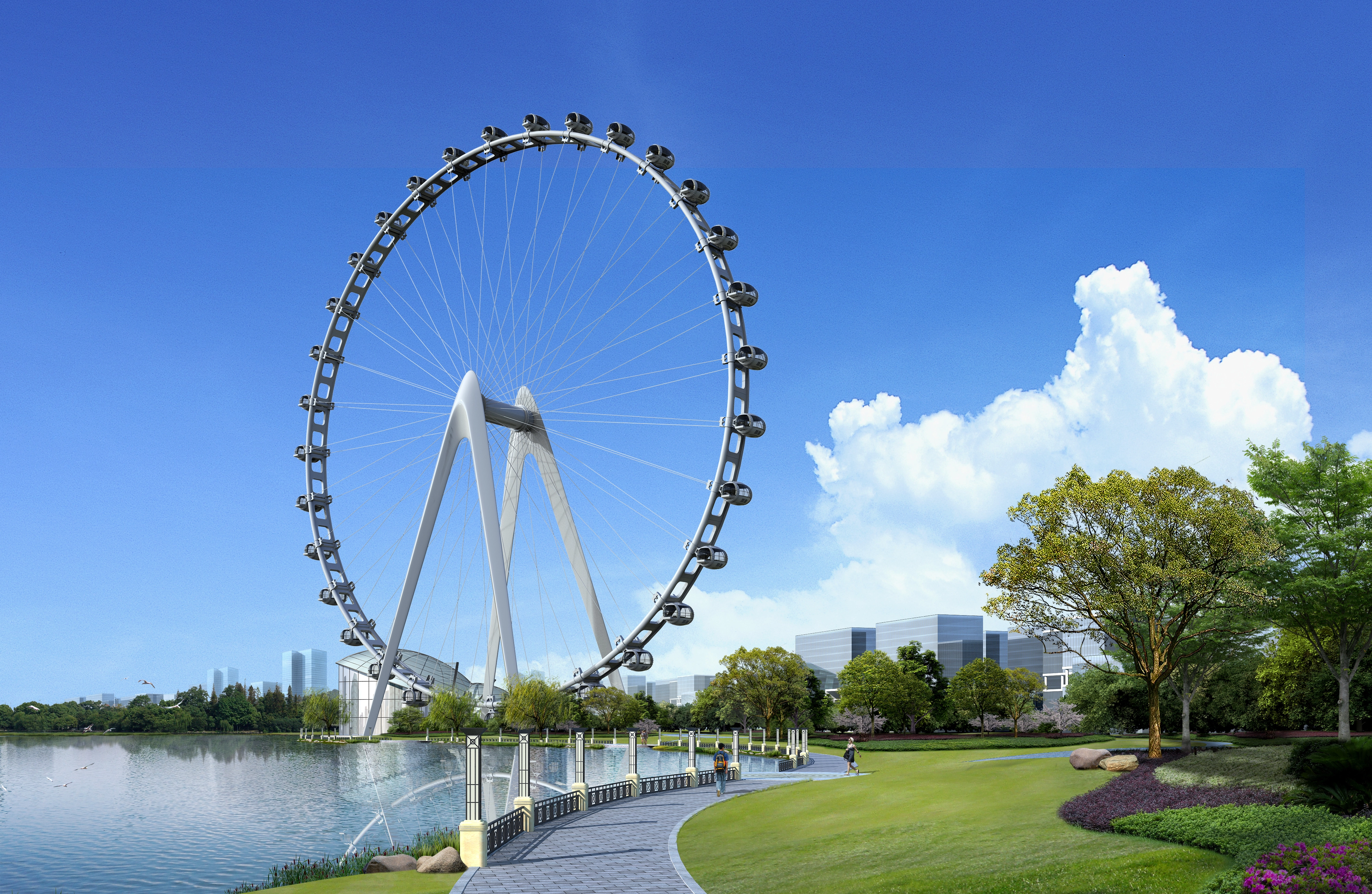 Carnival Giant Ferris Wheel Observation Wheel GLC-168A 1