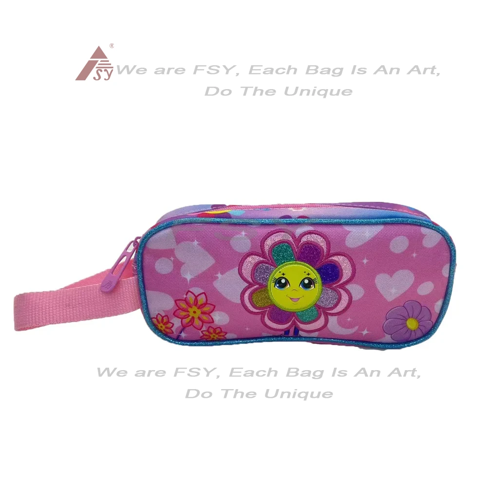 Smiling Sunflower Pencil Bag For Kids Girls Custom Cute Pattern Printed School Student Pencil Case Box Waterproof Pen Bags 2024 1