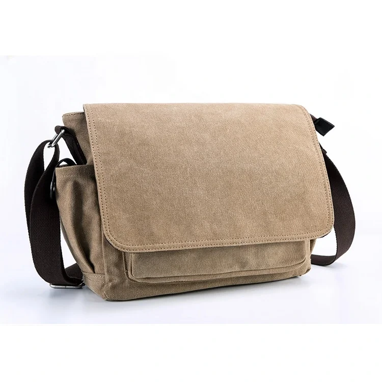 Odm Promotional Canvas Single Shoulder Bags Plain Travel Wallet Neck Pouch Purse Crossbody Messenger Bag 1