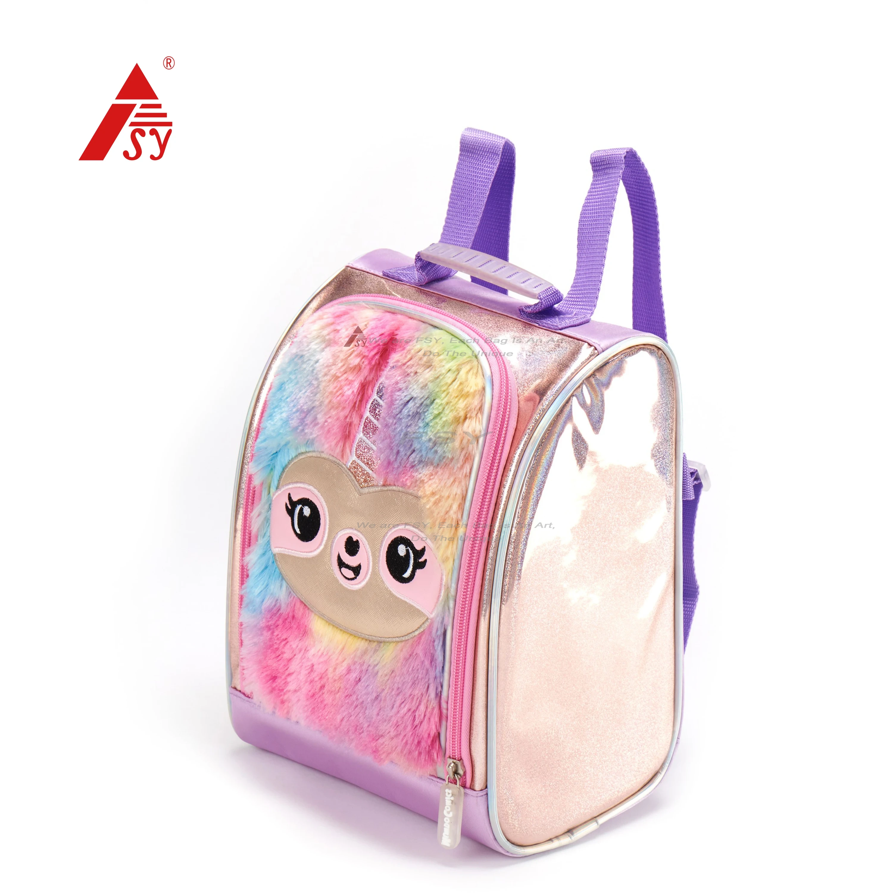 Fsy High Quality Soft Plush Children Lunch Backpack Convenient Cartoon Lunch Bag Box For Girls Lightweight 1