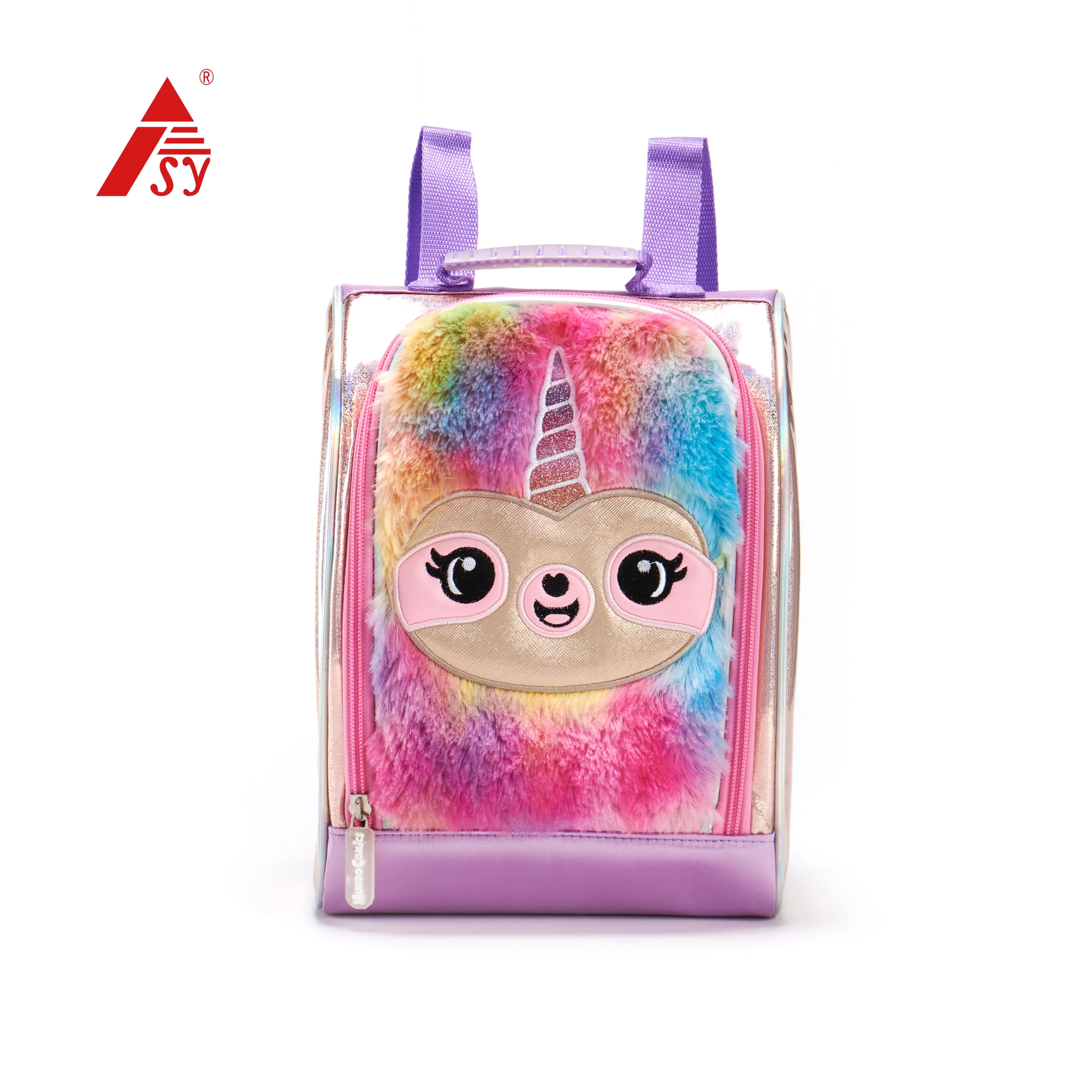 Fsy Lightweight Elementary School Lunch Bag Backpack For Children Girls And Women Beautiful Soft Plush Lunch Box Little Kids 1
