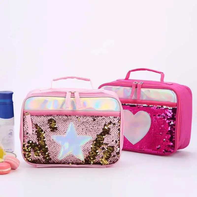Sequin Wrap Outdoor Travel School Kid's Portable Lunch Sequin Aluminum-foil Bag Aluminum Foil Food Lunch Thermal Insulation Bag 1
