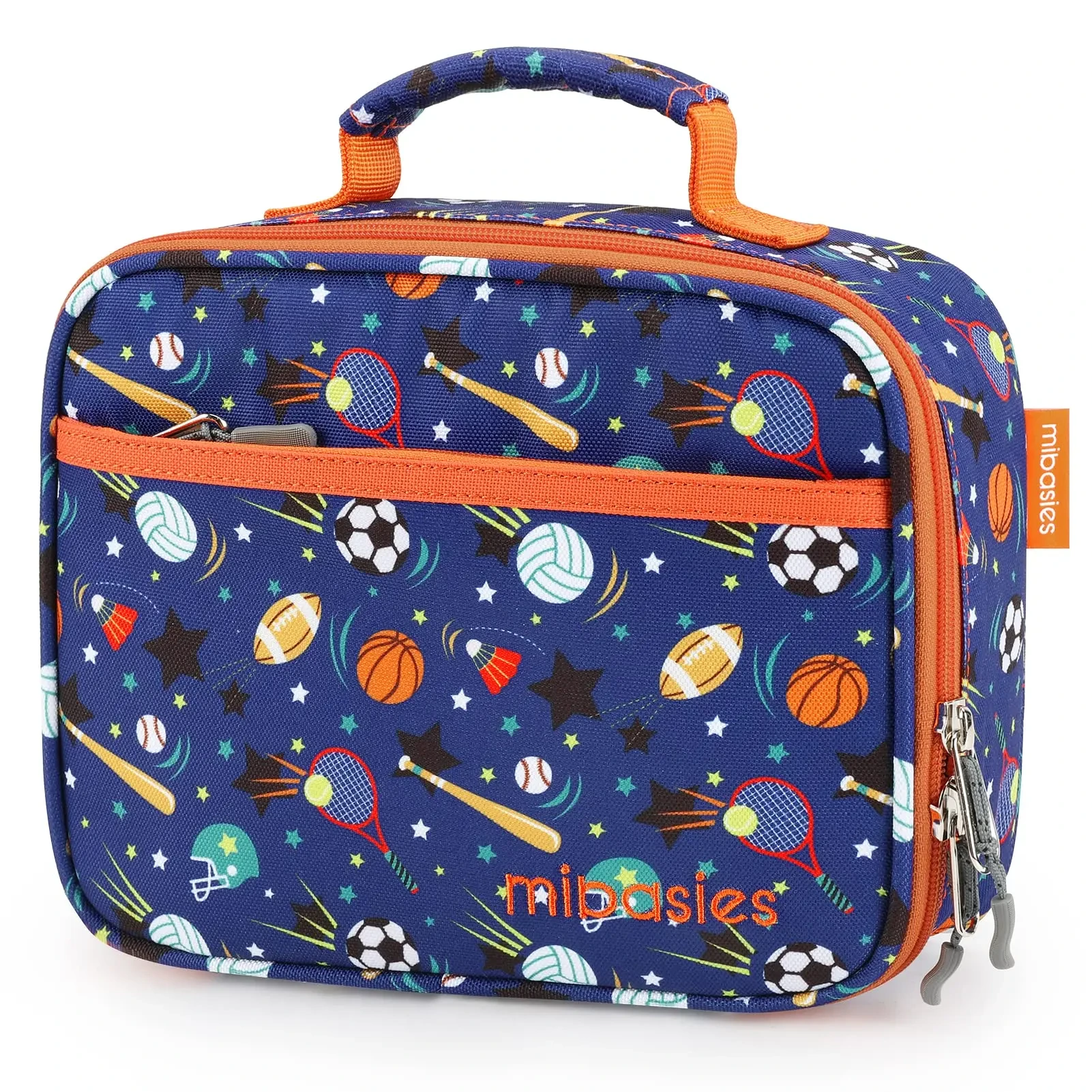 Wholesale 2023 New Cartoon Football Printing Insulated Lunch Bag Large Capacity Portable Lunch Box Bag 1