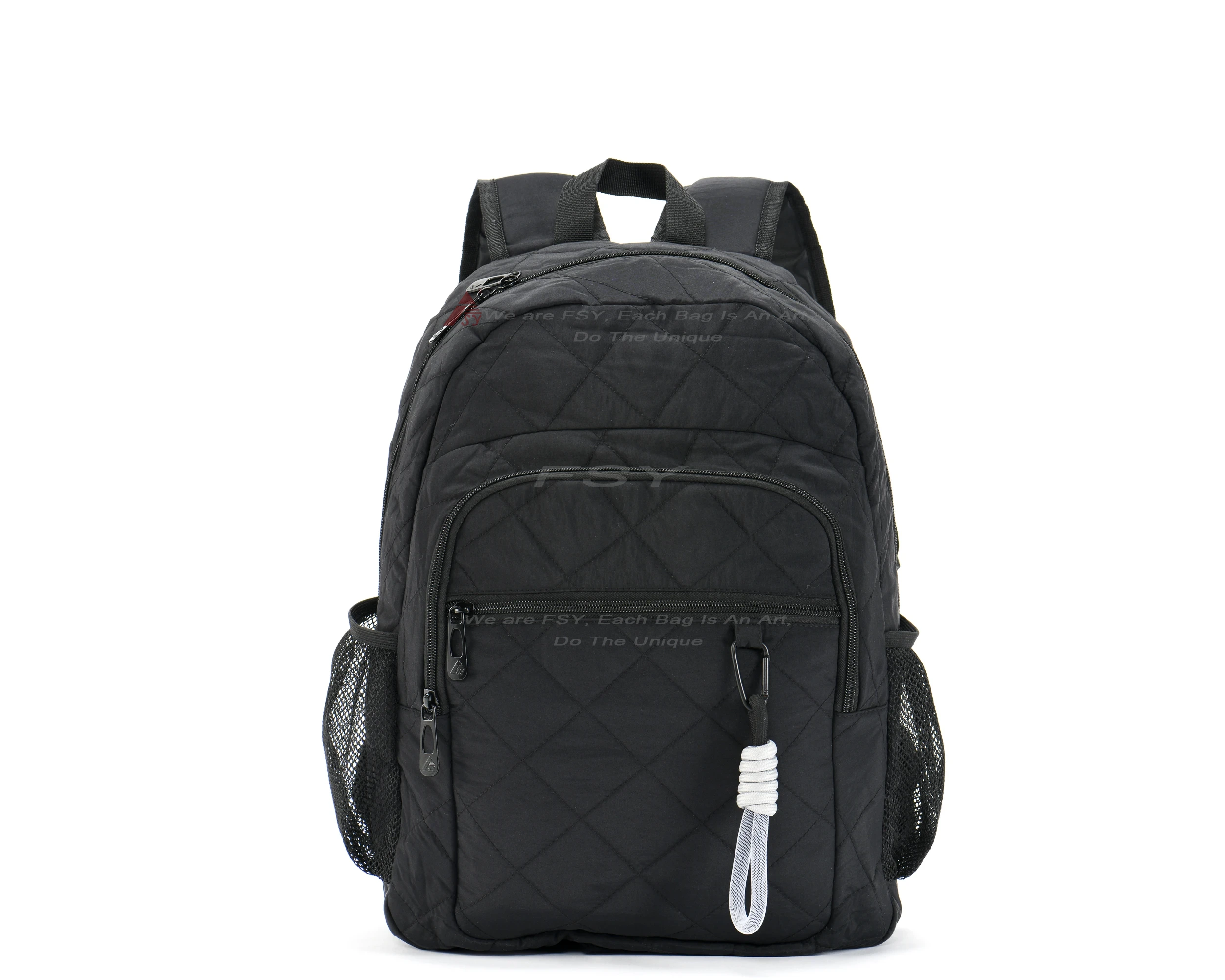 Fsy Student Backpacks For Women Outdoor Leisure Walking Sports Black School Bags Lightweight Cloth Polyester Travel Backpacks 1