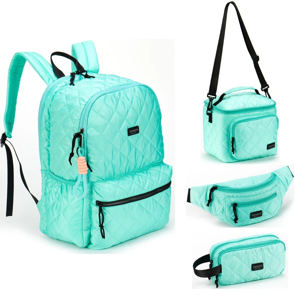 Fsy Wholesale 4 Sets High School Boys Girls College Student Fashion Custom Logo School Backpack Sets With Lunch Pencil Waist Bag 1