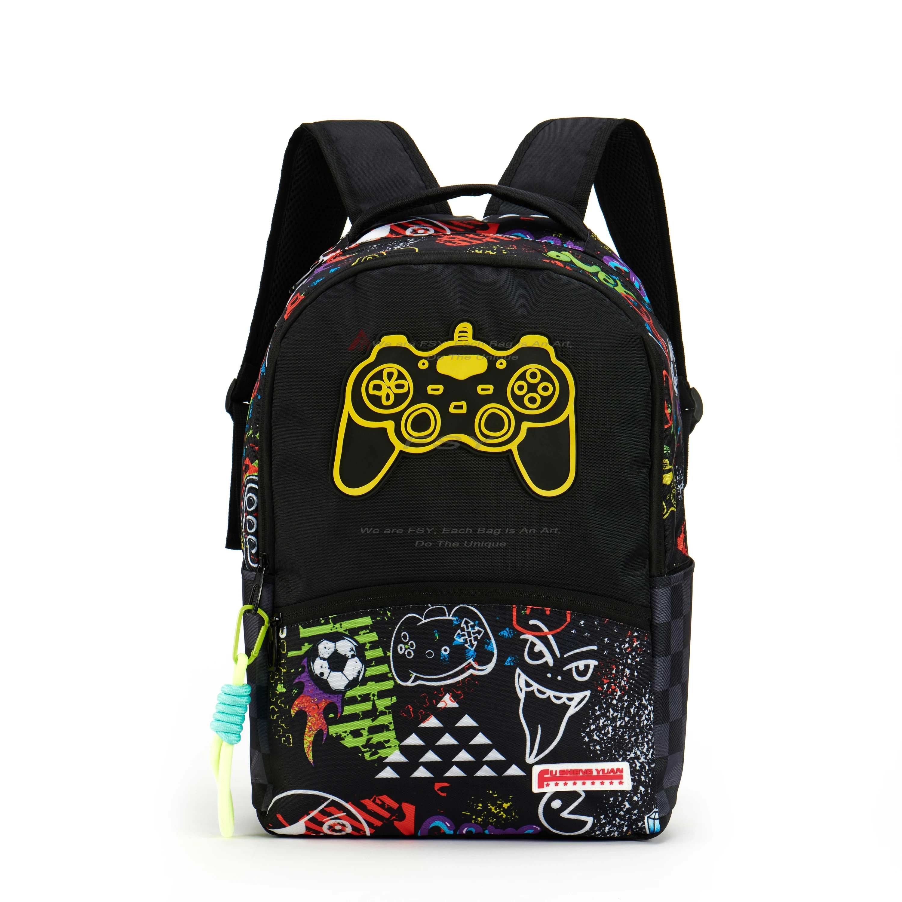 Custom Luxury Colorful Graffiti Printing College Teenager Backpack Junior High School Student Backpack Pu Backpack Running 1