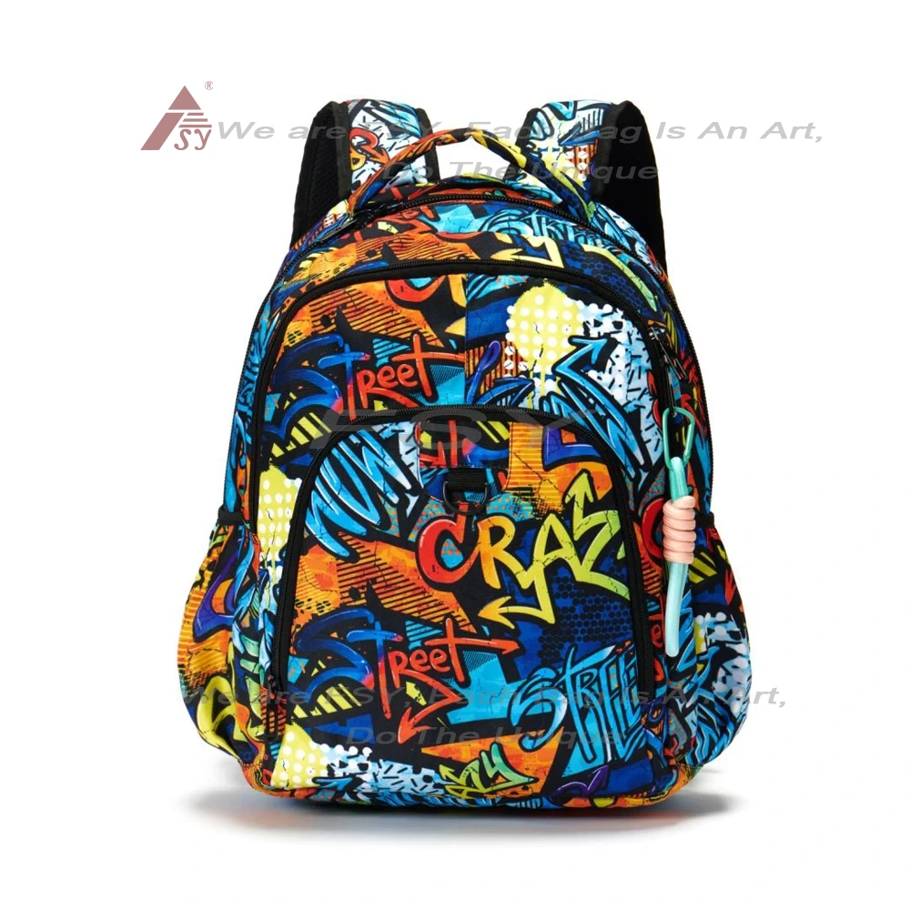High Quality Hand Painted Student Backpack Waterproof Average Size Of Backpack Lightweight Custom Shoulder Backpack School Bags 1