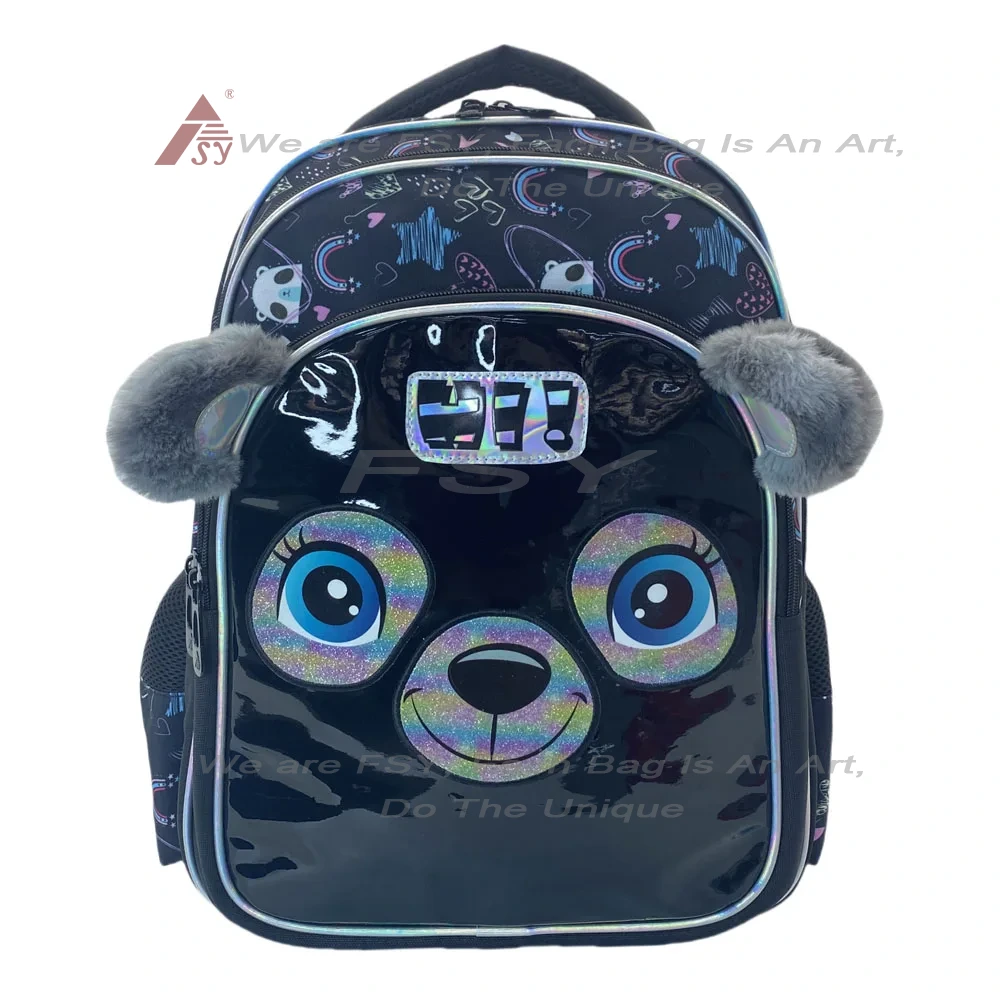 Fsy New Arrival Blue Koala Cartoon School Backpack Polyester Fabric Kids Animals Pattern Student Backpack With Pvc Leather 1