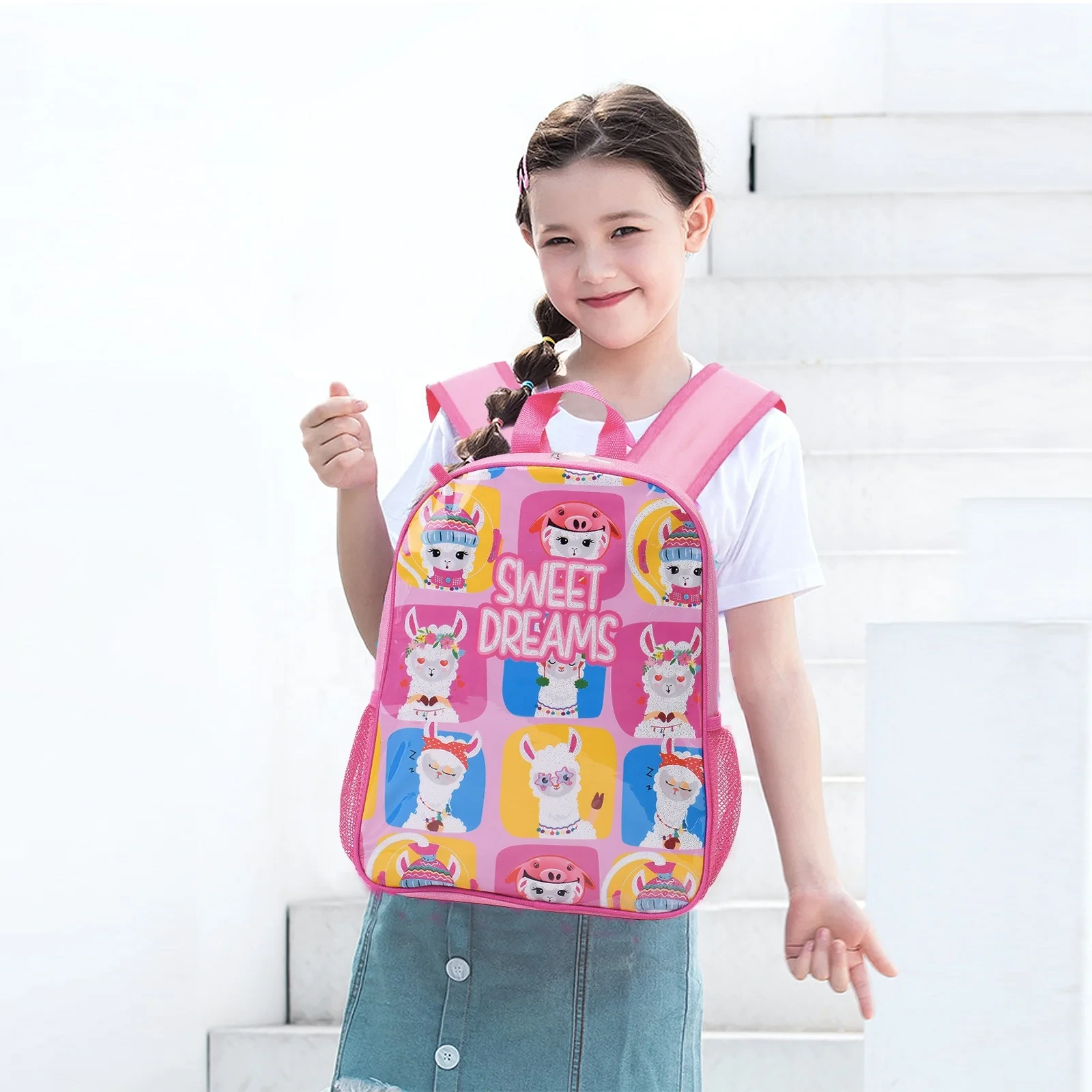 Fashionable Cute Kid School Bags Custom Cartoon Dinosaur Schoolbag Waterproof Animals Student Backpack 1