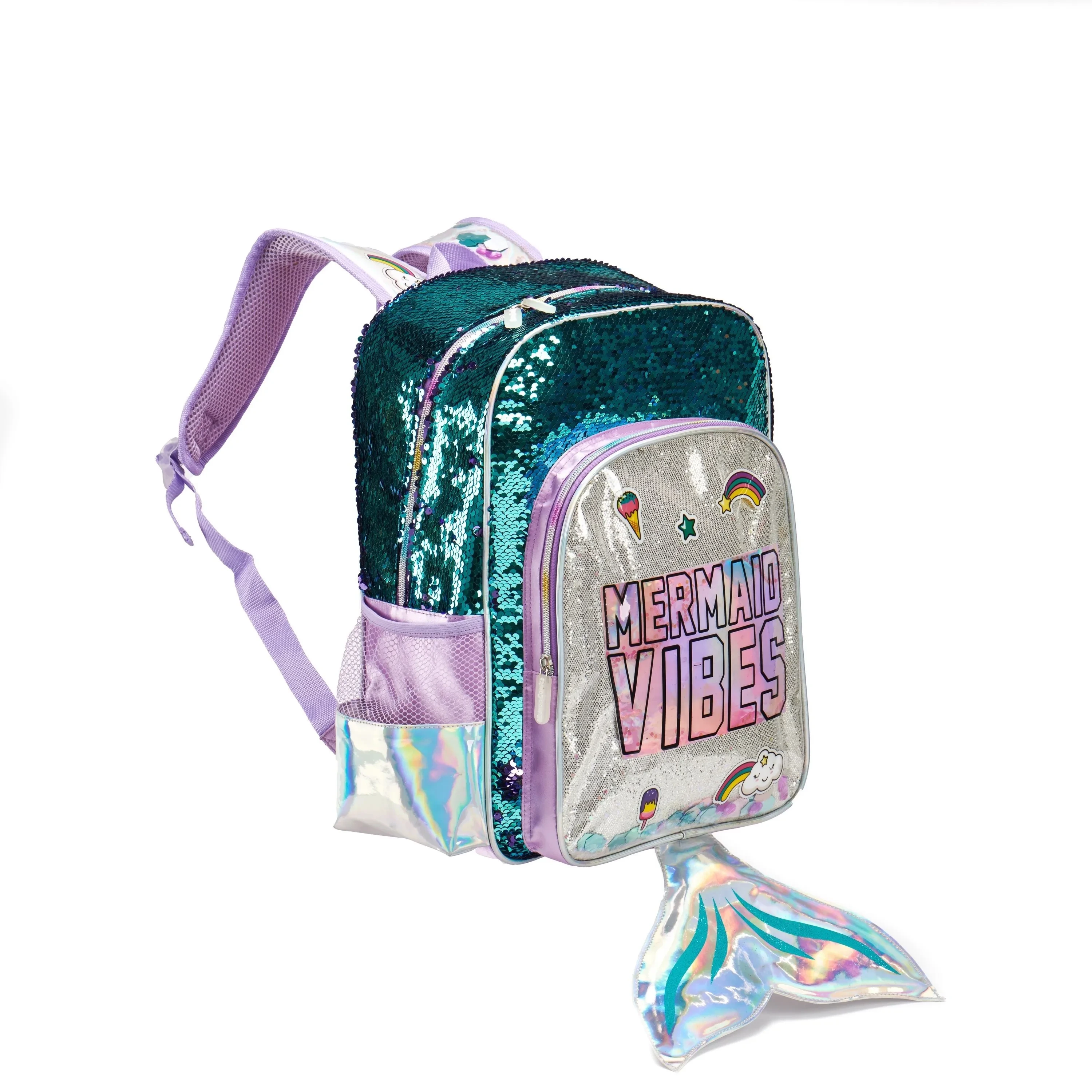 Fsy custom backpack manufacturers Beauty Fish Tail 3d Cartoon Student Backpack For Girls Women Reversible Sequins School Bags Children Kindergarten Backpack 1