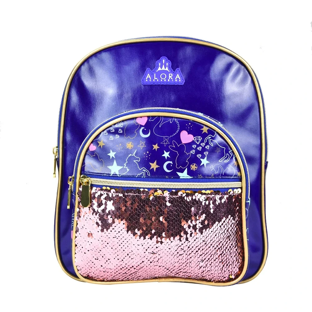 Fsy Sequins custom School Backpack For Girls Waterproof Kids Student Backpack Elementary Bookbag Glitter Back Pack Purple 1
