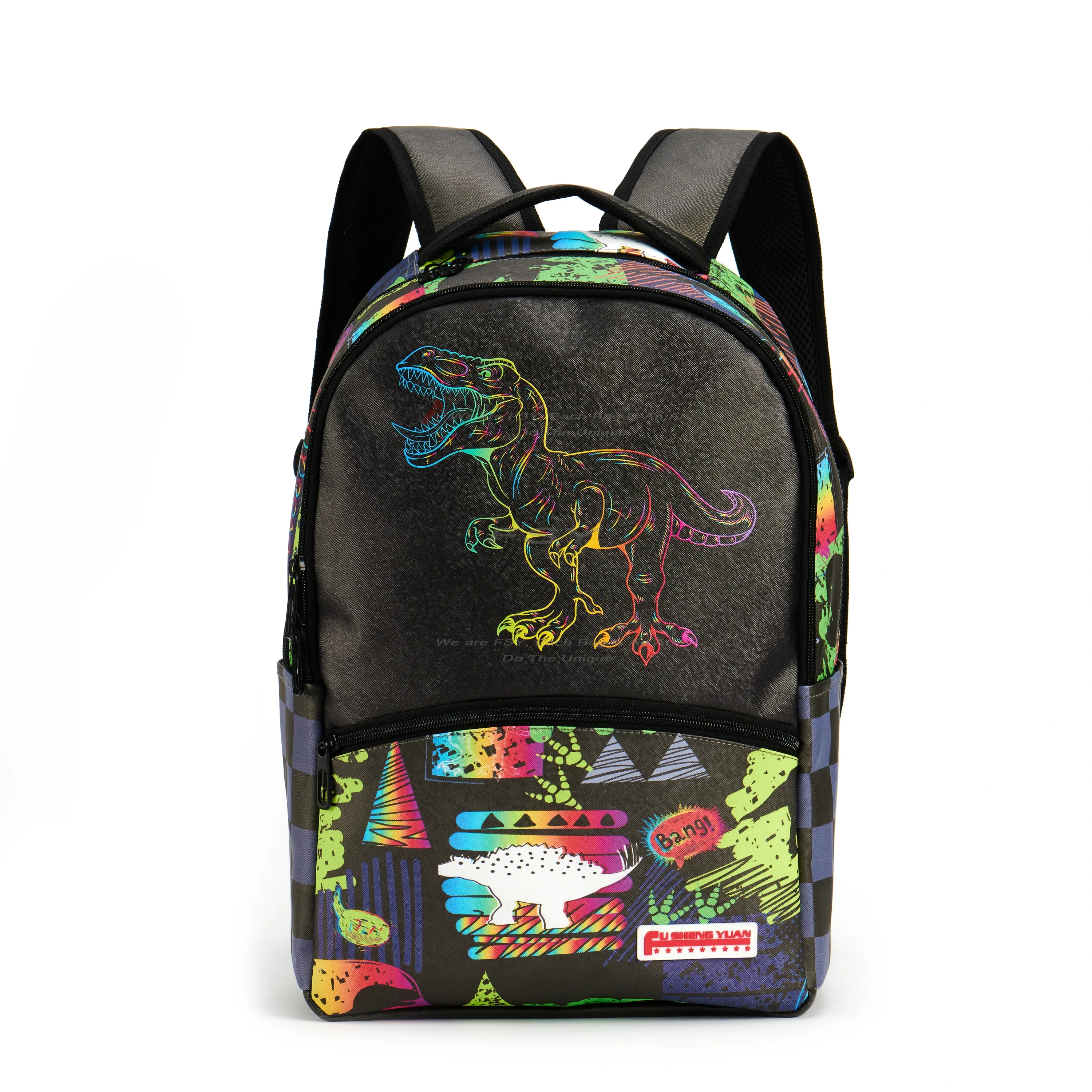custom backpack manufacturers Cartoon Dinosaur Style Student Backpacks Big Boys And Girls Durable Leather Waterproof School Book Bags Backpack Wholesale 1