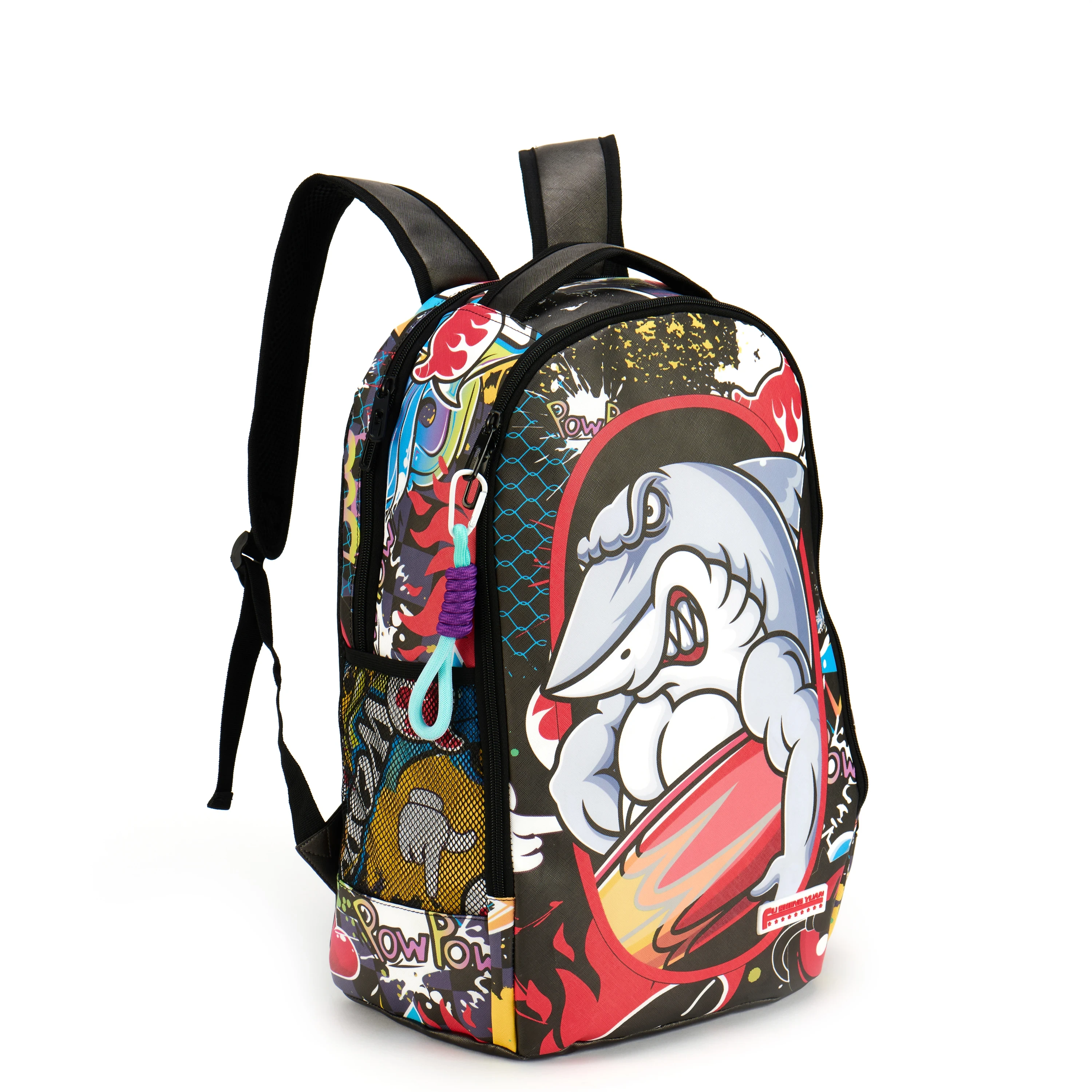 Street Fashion Print Student Backpack custom backpack manufacturers For High School Trendy  FSY Cartoon Anime Design For Boys And Girls Lightweight 1