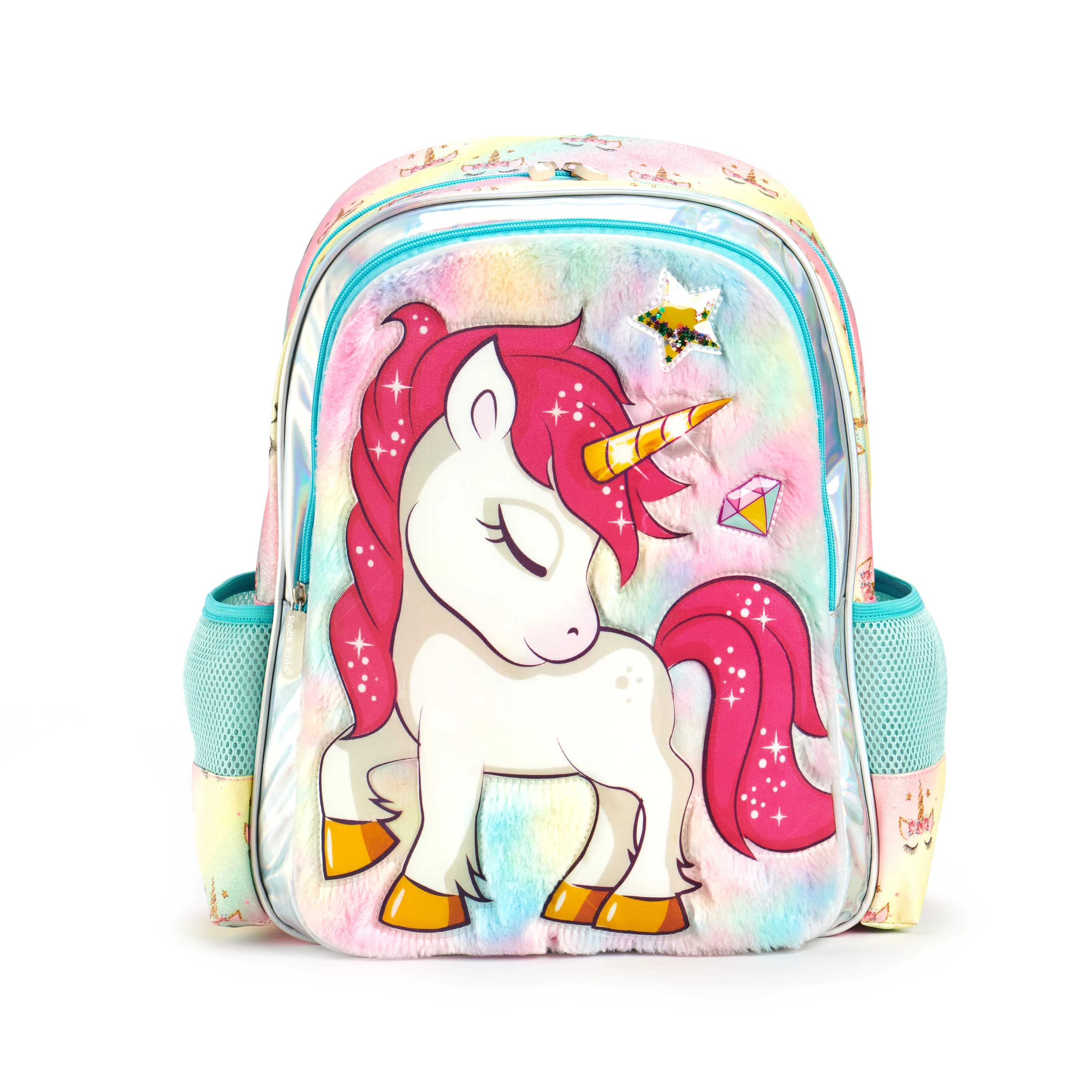custom backpack manufacturers Wholesale Factory Custom Cute Plush Unicorn Fsy Bags For Girls Primary School Animated Cartoon Student Backpacks Children Casual 1