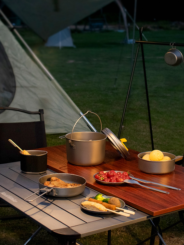 チタン製 キャンプギア3点セット カスタムチタンアウトドアギア