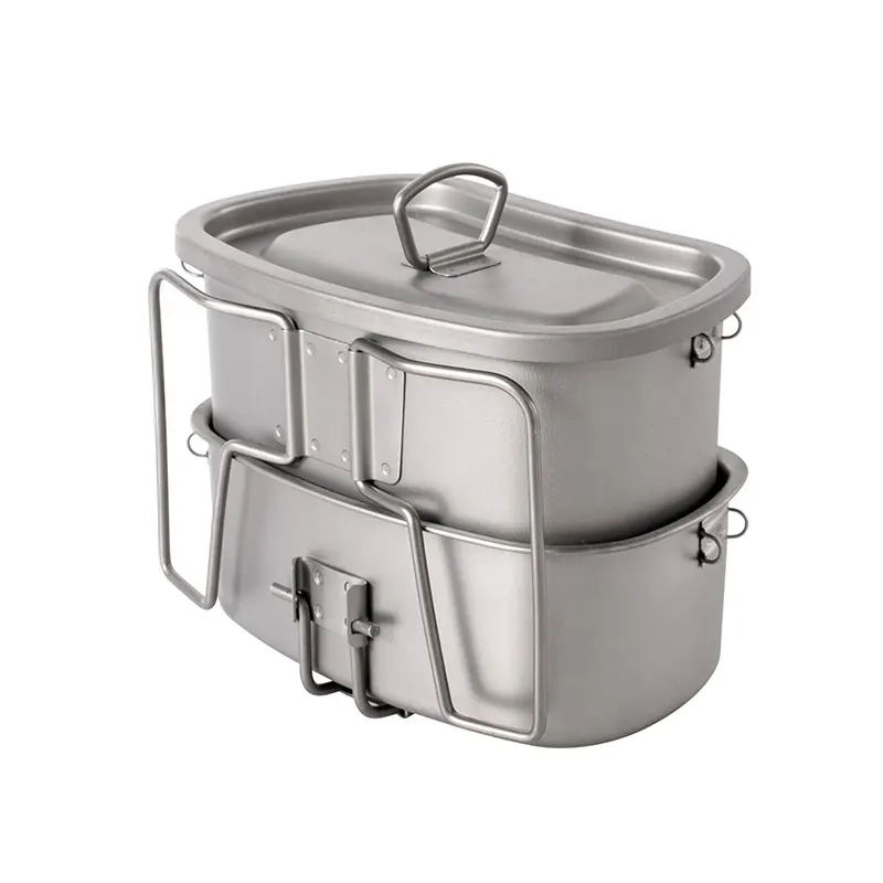 Ti-KING Titanium Canteen Mess Kit Titanium Canteen Mess Kit for Business 2