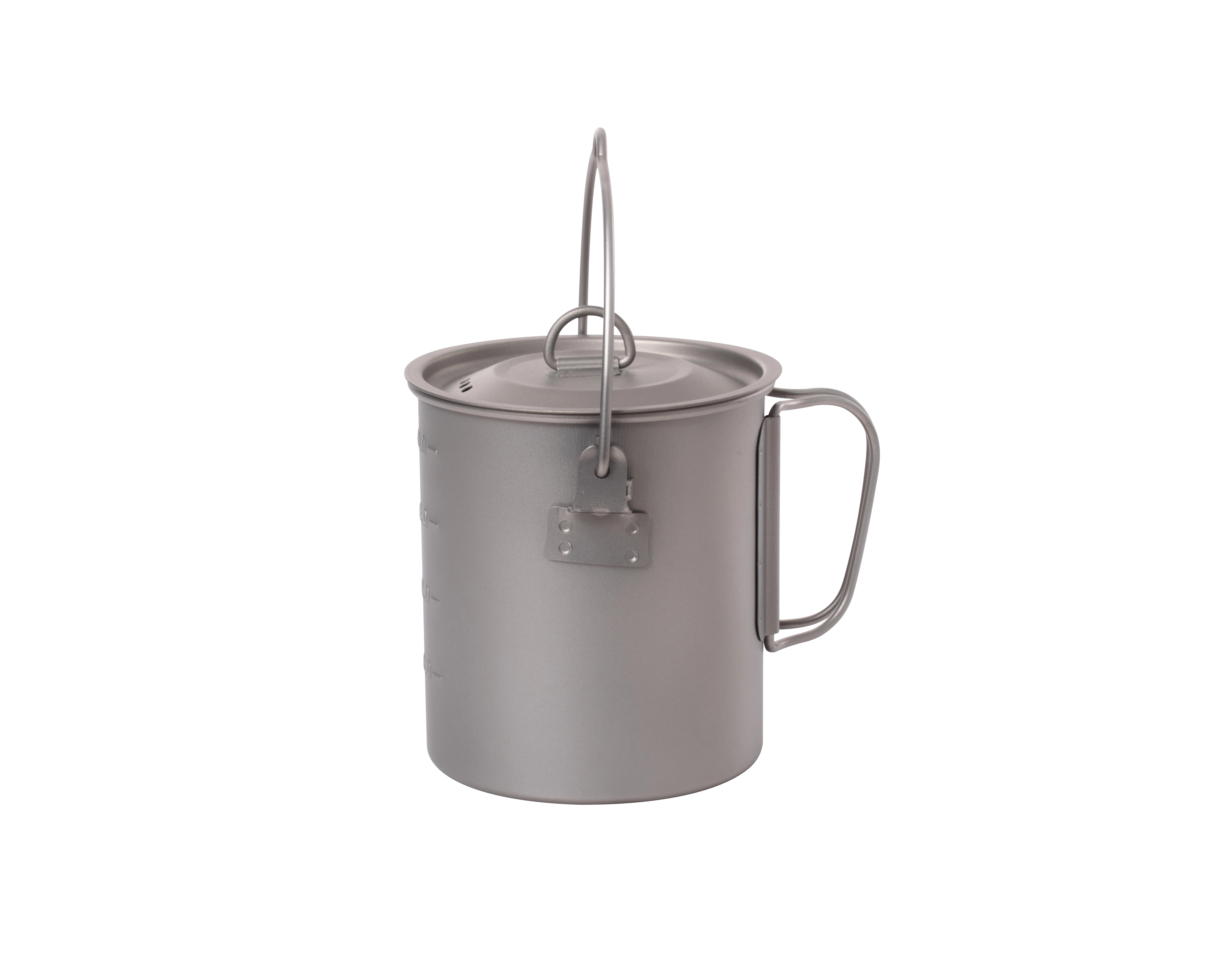 Titanium multifunctional camping cooking pot/cup with D-shaped folding&hanging handle for 1 person hiking backpacking2 1