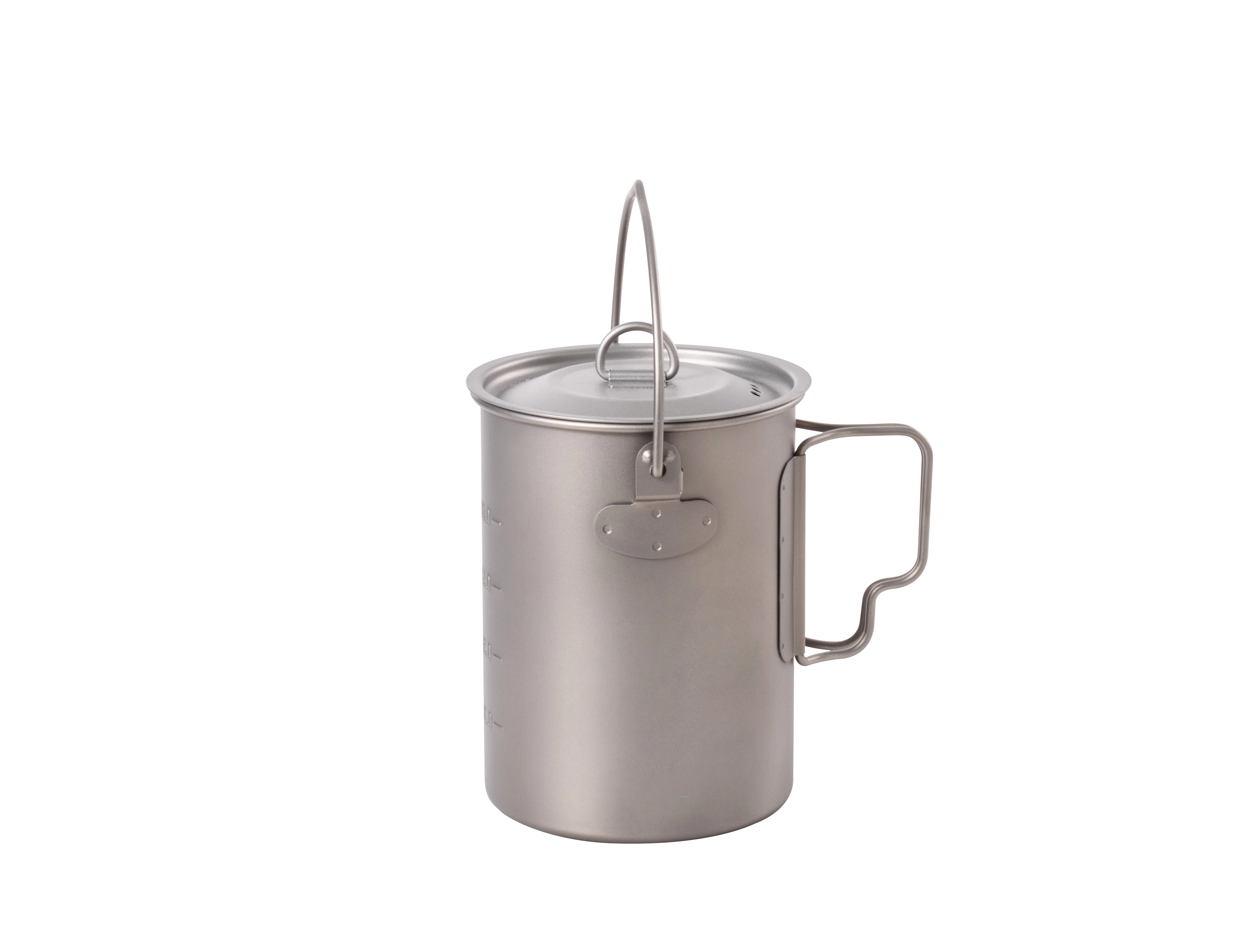 Titanium multifunctional camping cooking pot/cup with hanging handle for 1 person backpacking 1