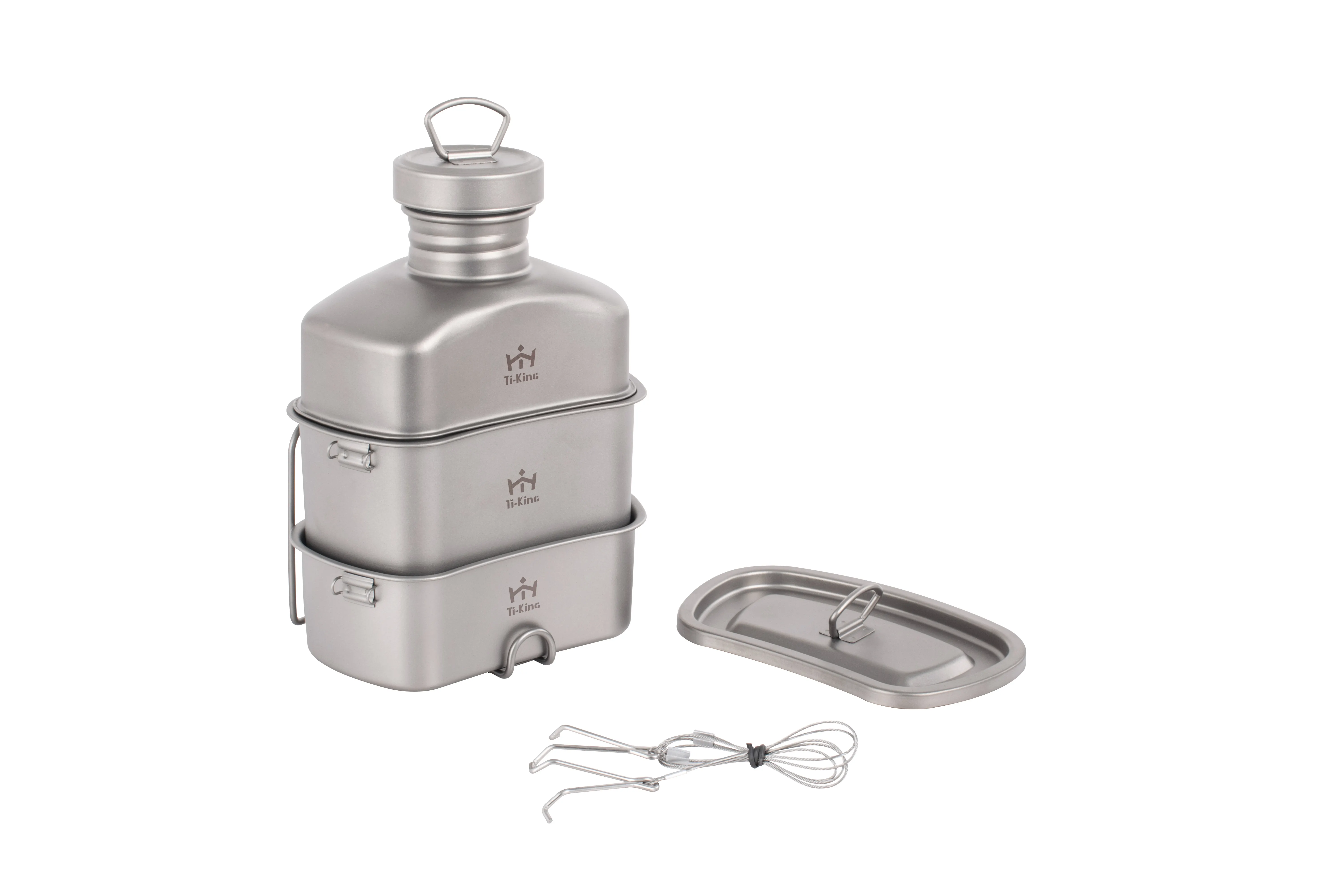 Titanium Mess Kit with Canteen Cookware Wholesale - Ti-KING 2