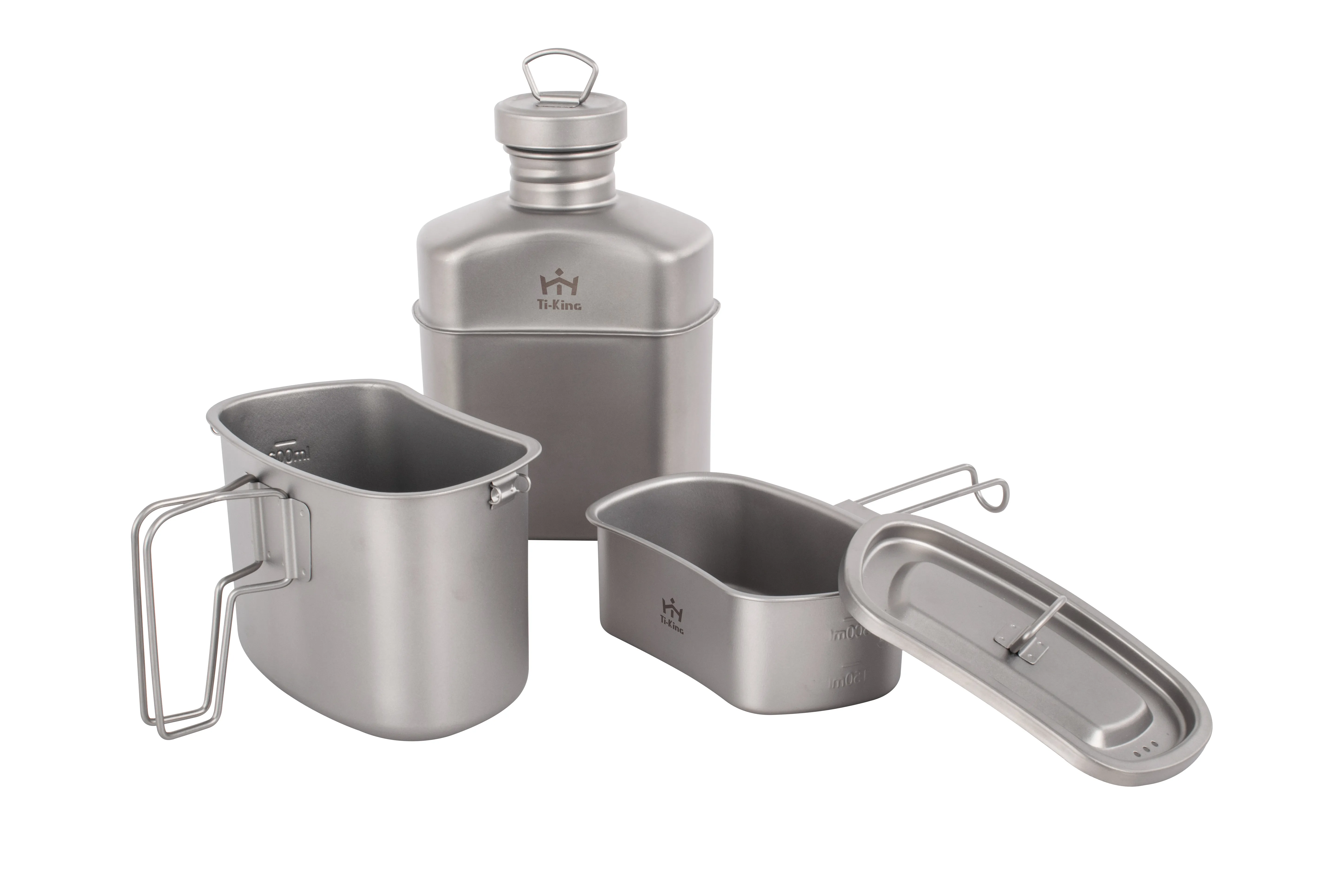 Titanium Mess Kit with Canteen Cookware Wholesale - Ti-KING 1