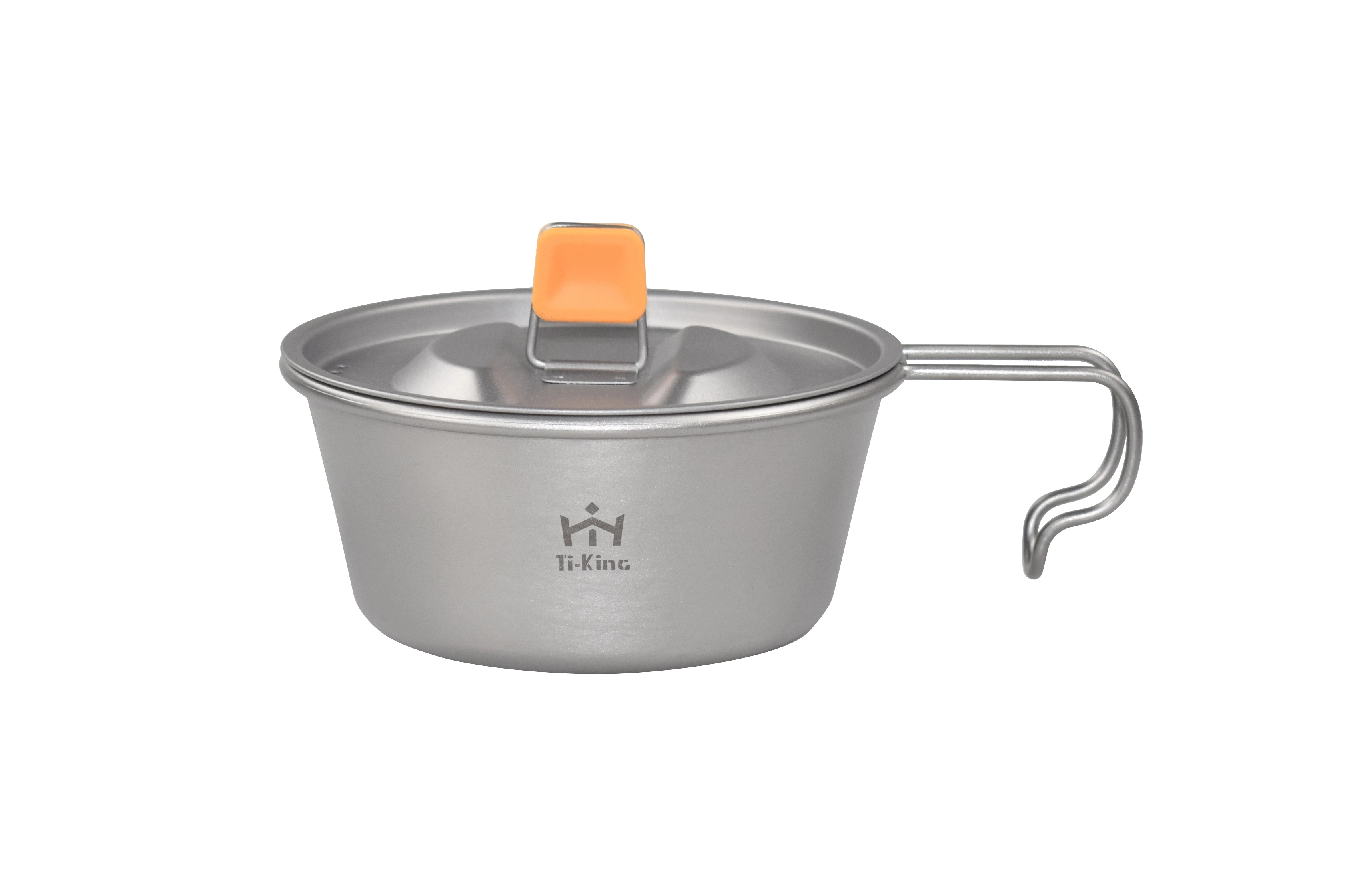 Titanium sierra bowl/pot with lid & fixed handle for outdoor camping 1