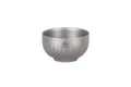 Ti-KING 350ml insulated titanium bowl for camping and hiking, featuring heat-resistant double-wall technology and anti-slip stripes