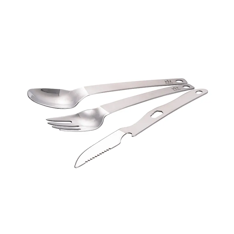 Tableware Titanium Camping Cutlery Set Factory 4