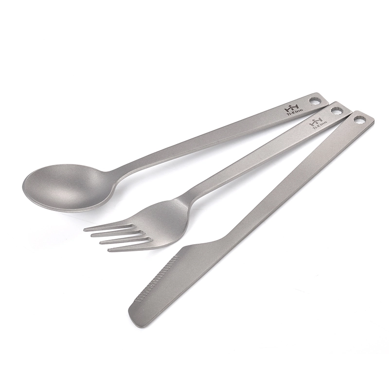 Titanium cutlery set 1 spoon & 1 fork & 1 knife for outdoor/daily use 1