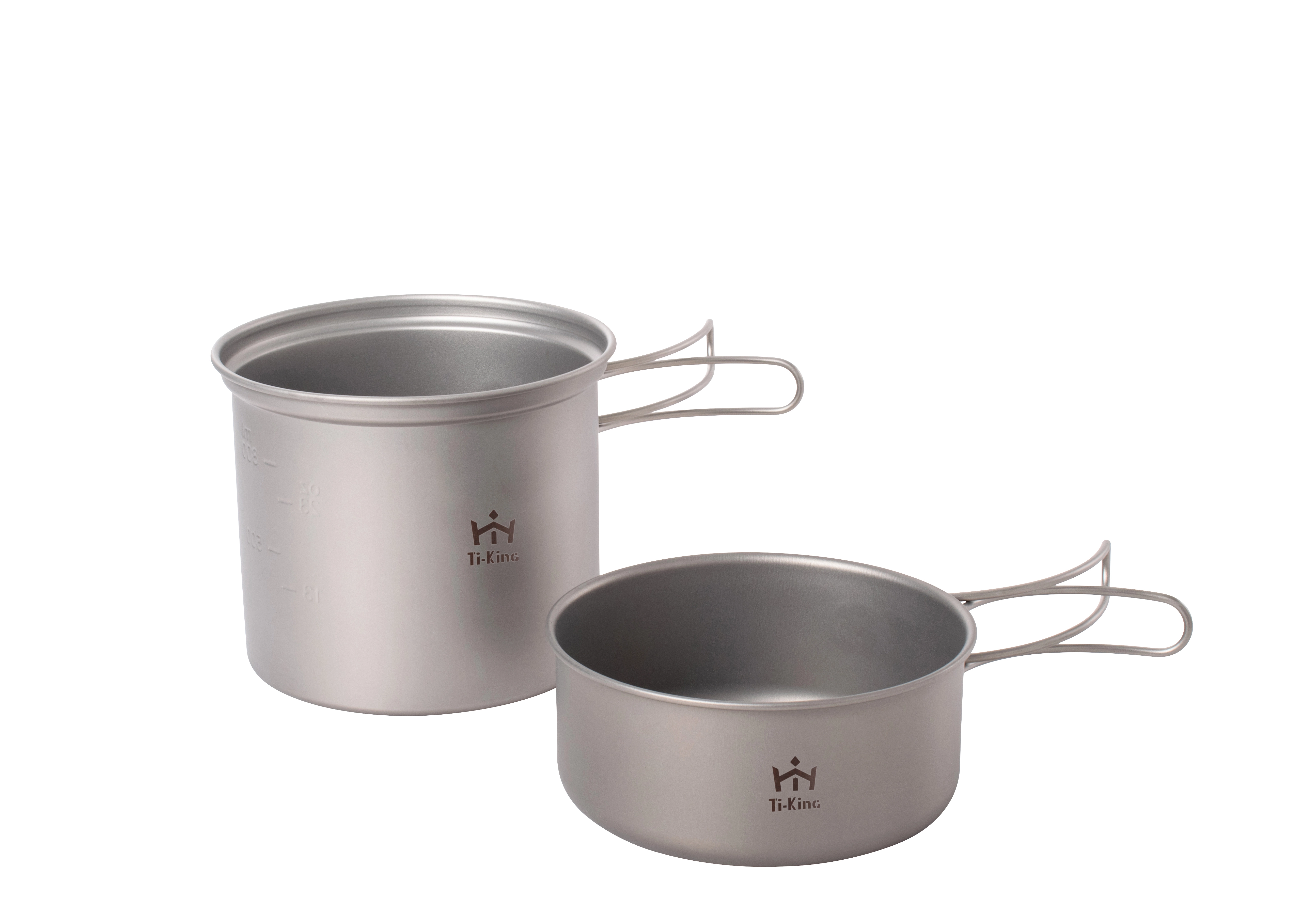Titanium multifunctional stackable pot with pan cookset with folding handle 1