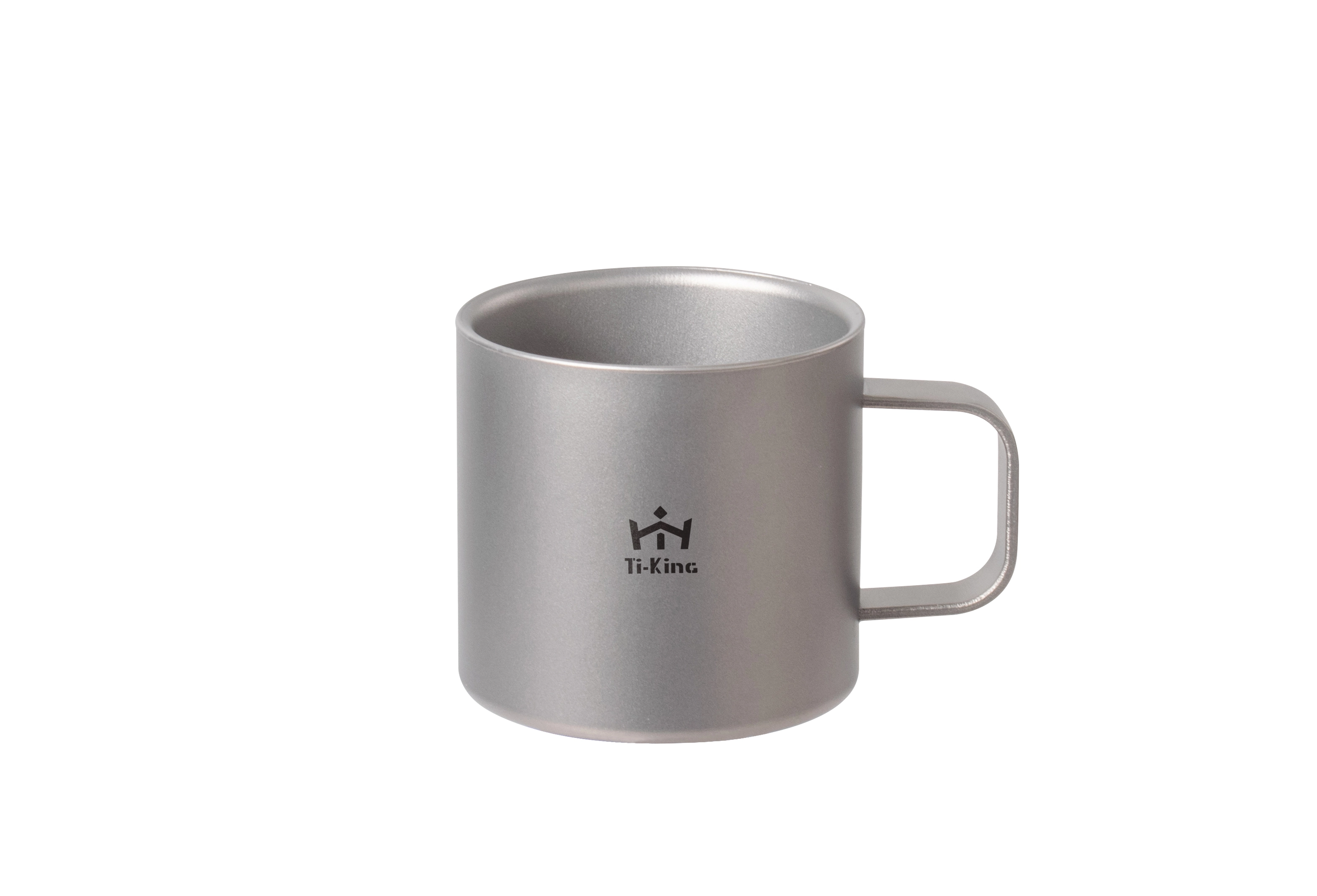 Titanium healthy double-walled cup with fixed handle 1