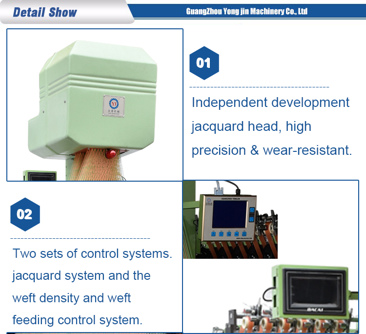 Yongjin - Guangzhou manufacturer professional supply computerized nonwoven jacquard loom making machine TJ-TNF12/27-240 9