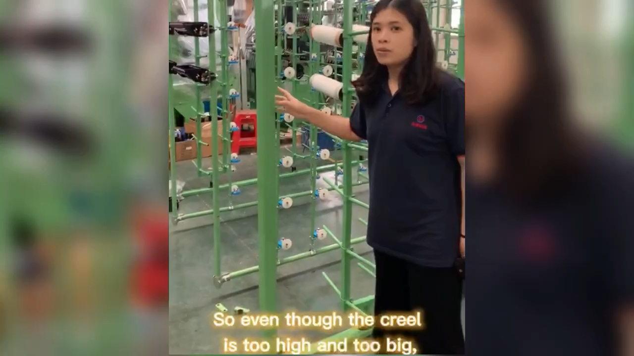 It's equipped with the rigid warping machine 1