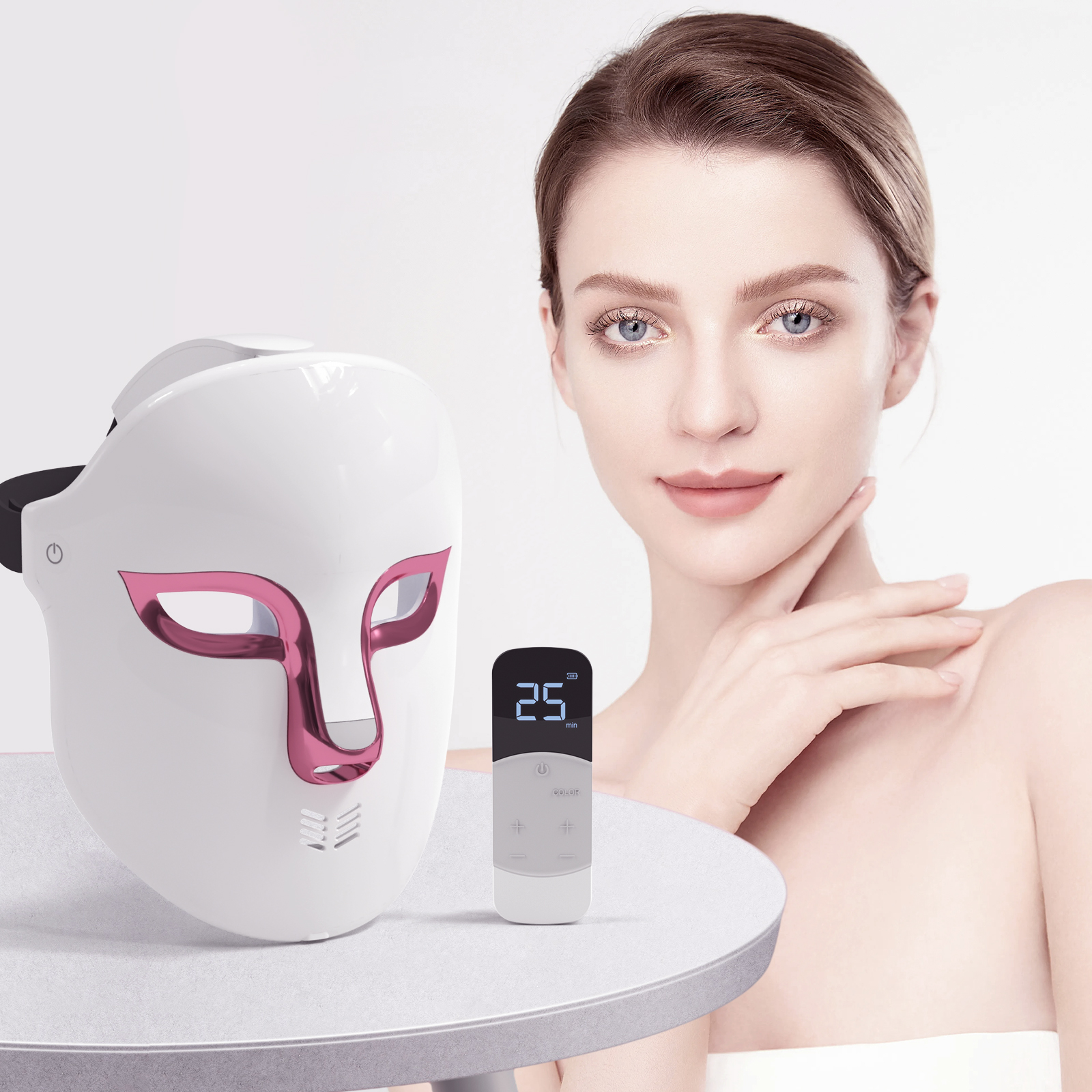 Mask With Light Wireless Led Light Facial Mask Red Light Therapy Clinical Grade Led ...