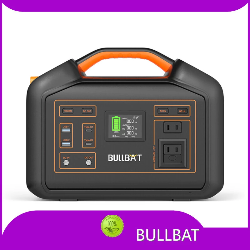 12V-30V(Max 7A & Max 160W) 3S) 110V~60Hz Pure Sine Wave 14-131°F (-10~55℃) BULLBAT Brand Portable Power Station for Camping Manufacture 1