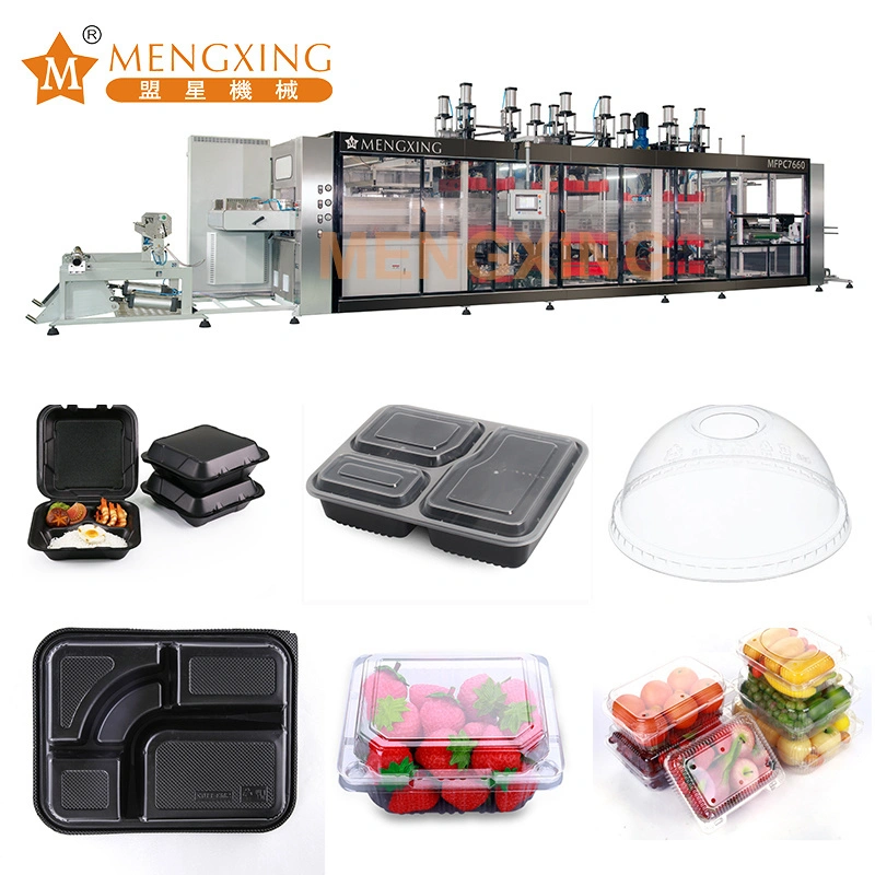 Hot Thermoforming Machine Automatic Fast Food Pan Disposable Box Pressure Vacuum Forming Machine Tray Making Machine 1