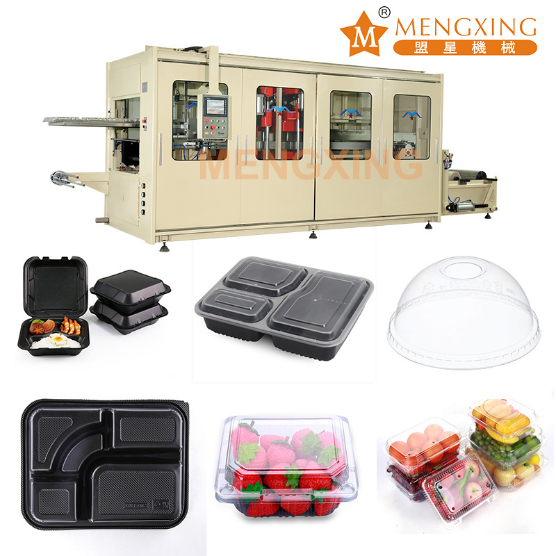 Mengxing Punching Hole Vacuum Forming Food Package Products Machine with Cutting Function Thermoforming Machine 3