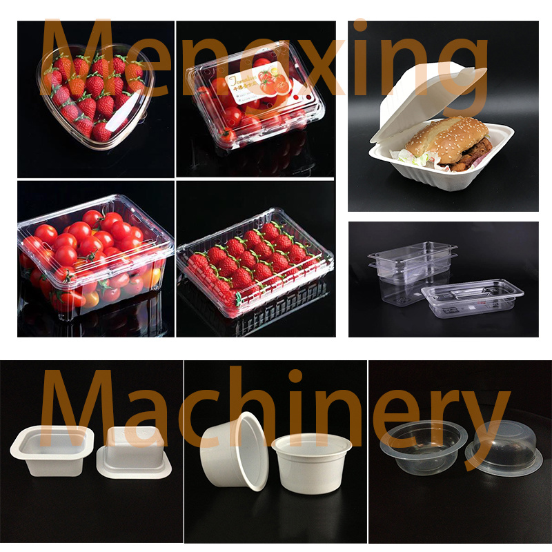 Mengxing Punching Hole Vacuum Forming Food Package Products Machine with Cutting Function Thermoforming Machine 6