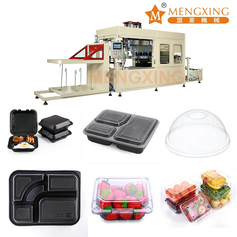 Automatic Vacuum Forming Machine Tray Mengxing Direct Manufacture Fast Food Box Egg Biscuit Fruit Tray Thermoform Machine Price Plastic Tray Making Machine 1