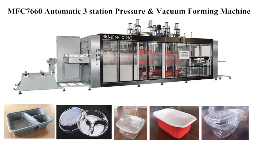 Automatic Forming&Cutting Machine for Plastic Buscuit Tray Lid Box Plate Case