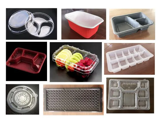 Plastic Thermoforming Machine Air Pressure Vacuum Pet PP PS Container Bowl Plate Lid Plastic 2 Stations Thermoforming Machine