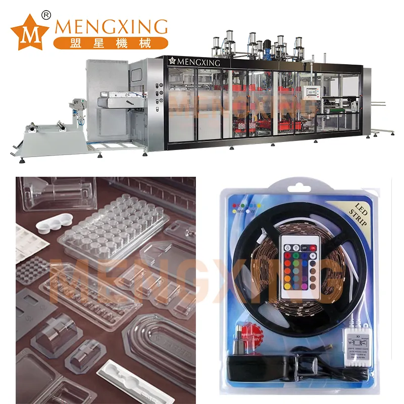 Servo Type Multi-Stations Pressure Vacuum Forming Machine Plastic Products Package Blister Machine Cutting Function Thermoforming Machine